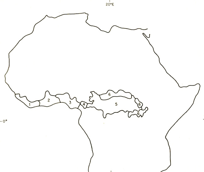 Map 13. Culture Provinces of the Yam Belt. webAfriqa - Semantic Africa Map 13. Culture Provinces of the Yam Belt