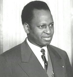 Fod&eacute;ba Keita,  ministre de la defense, de l'int&eacute;rieur et de la securite; en visite &agrave; Moscou en 1961